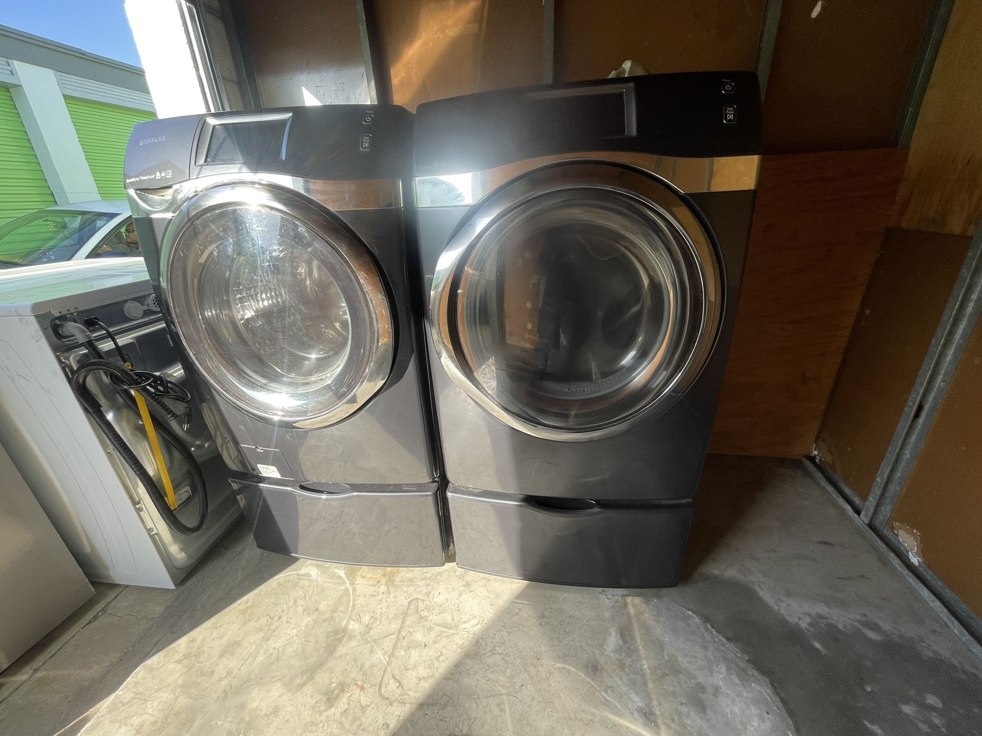 Samsung gas washer and dryer set work well with 90 day warranty we have immediate delivery ? 