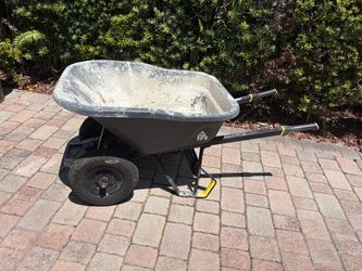 Two-Wheel Wheelbarrow with Black Tray