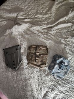 Military Bags and Shovel Carrier.