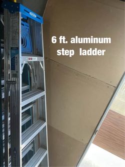 6 ft. aluminum  step  ladder  - $75