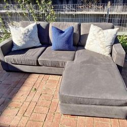 Gray Modern Reversible Sectional Sofa