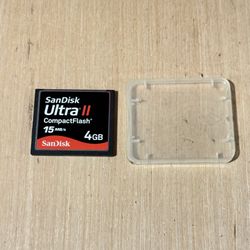 Sandisk Ultra II CompactFlash Memory Card 15MB/s 4GB Preowned Good Read Info Blw