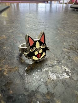 GUCCI BOSCO & ORSO BOSTON TERRIER DOG 925 Sterling Silver Ring - Size 5.5