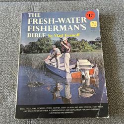 VTG PB 10X8” 1964 Illustrated’The Freshwater Fisherman's Bible’ by Vlad Evanoff 