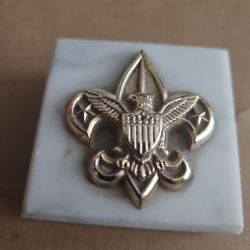 Boy Scouts of America 2.5" Paperweight Marble Fleur de List