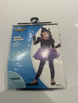 Miss Meow Girls Costume - Size 2 ( Toddlers ) 