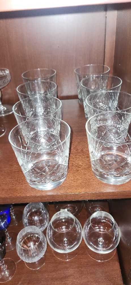 3.25" Old Crystal/ Whiskey Glasses 8 Count