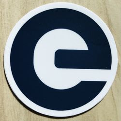 E Sticker. It Is Letter E or Power Symbol If Rotated. Decals.