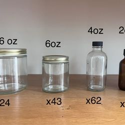 Lot of 141 glass jars & bottles!