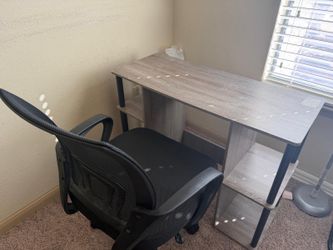 Office desk and ergonomic chair