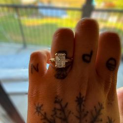 Solid Gold Engagement Ring 