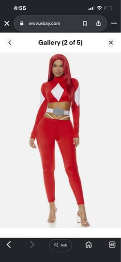 Forplay Red Ranger Costume - Size S/M (3-Piece Set)