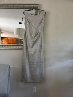 ✨ Ralph Lauren Silver Metallic Maxi Dress – Size 10 ✨