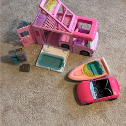 Barbie Camper, Boat & Car 