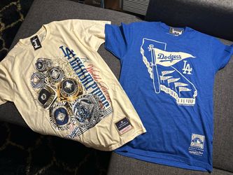 LA Dodgers TShirts Authentic Mitchell & Ness Size Small
