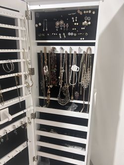 jewelry Cabinet With Lock And Light