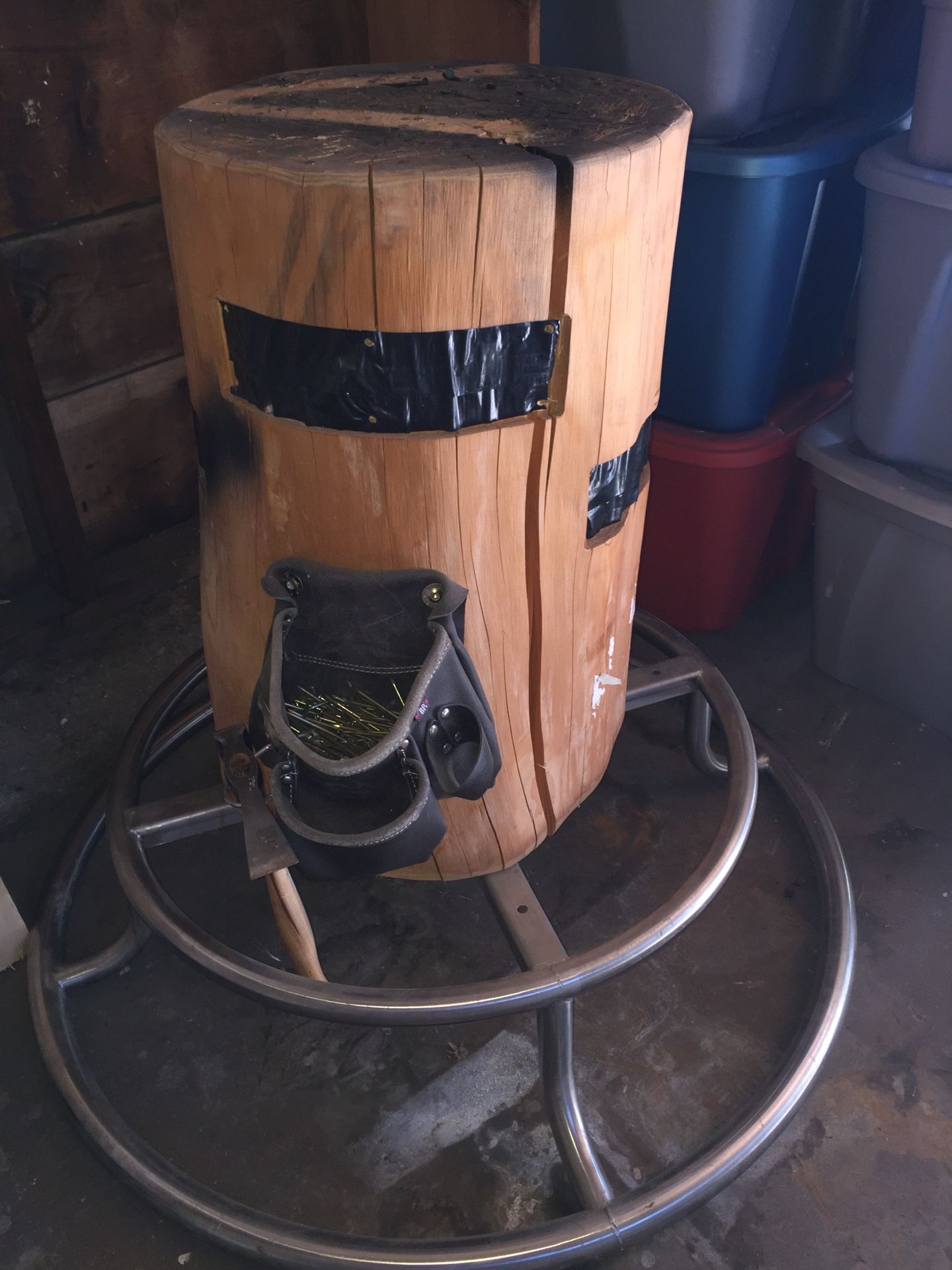 Hammerschlagen or “Nail” backyard or bar game
