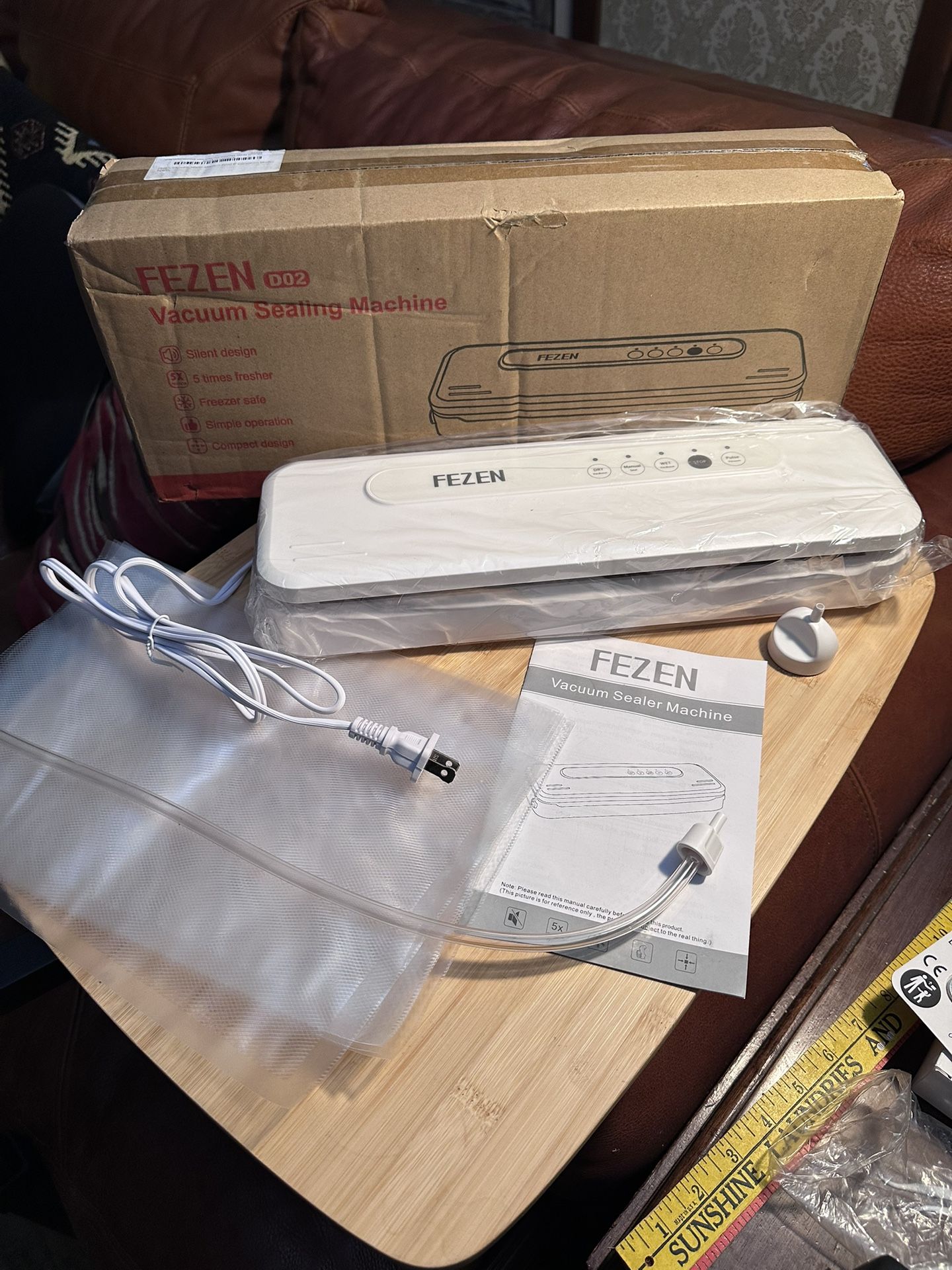 New Automated Vacuum Food Sealer Machine; Vacuum Sealer Bags for Food; 4 Food Modes, Dry & Wet, Soft & Delicate w/Starter Kit; Compact Design