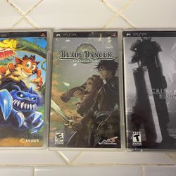 PSP Games-Crash Of The Titans, Blade Dancer Lineage Of Light, Final Fantasy VII Crisis Core