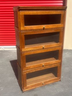 Oak Barrister Stacking Bookcase 4-Section
