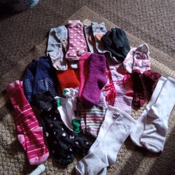 Girls Socks Good Condition Size 6 To 7-8 $2.00 Each Or All For $15.00