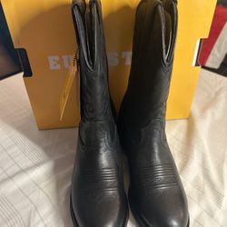 Eurostar Lorenzo Black Leather Western Boots Women’s 6.5 Slip Oil Resistant Cowboy NWT