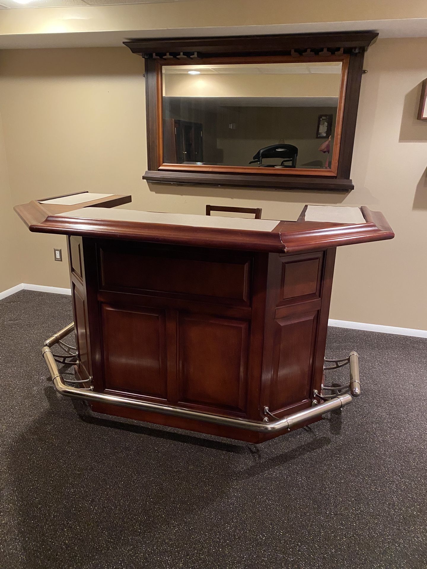 American Heritage Bar With Lighted Mirror