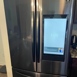 Samsung FamilyHub French Door Refrigerator Touchscreen Black Stainless Steel