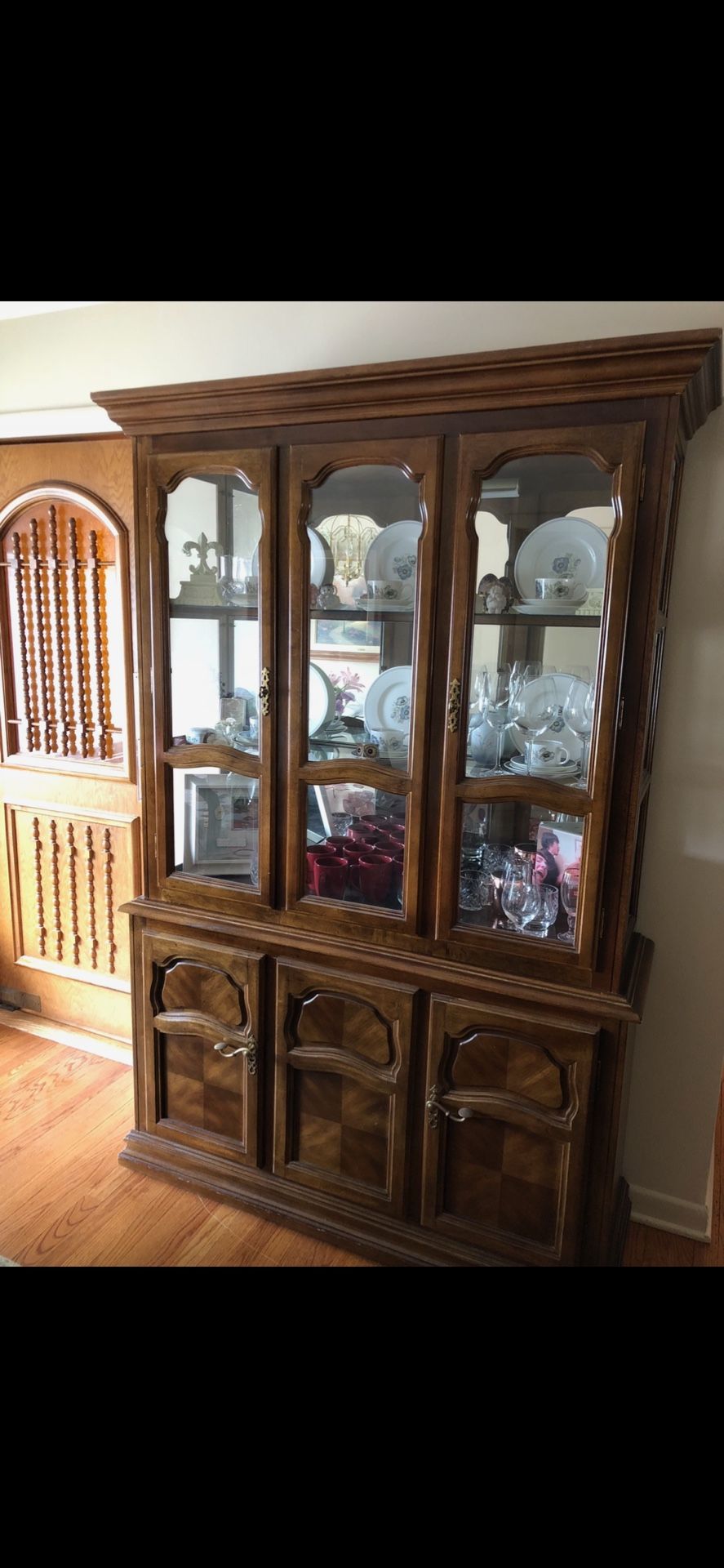 FREE credenza with lighted hutch