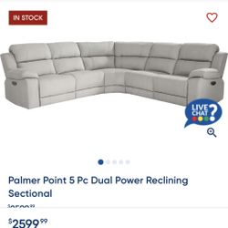 Gray Reclining sectional 