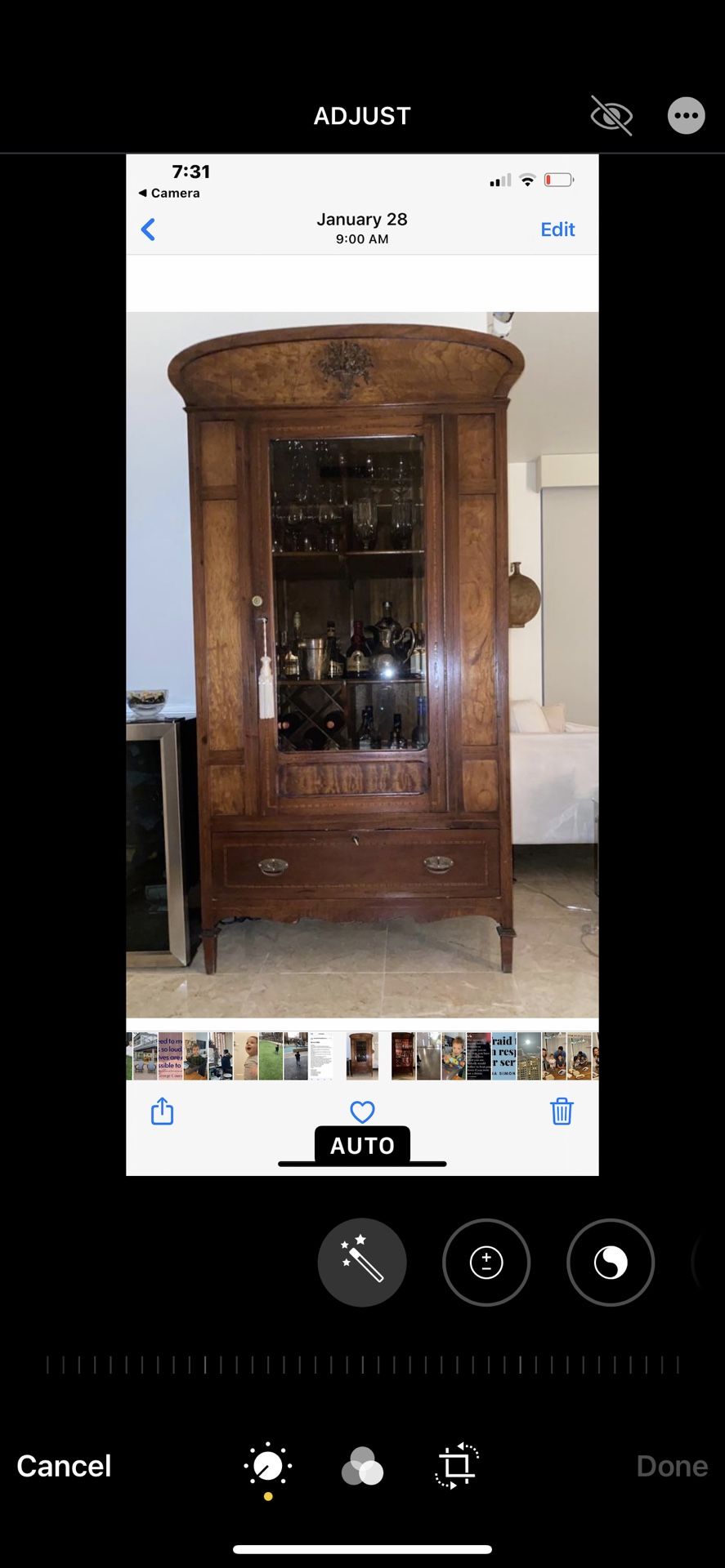Unique Antique!! Armoire Converted To A Bar, All CidarWood With Carving Details, Almost 200 Yrs Old in Perfect Condition