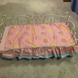 Our Generation Doll Bed with Trundle Pink Metal Frame 18' American Girl size