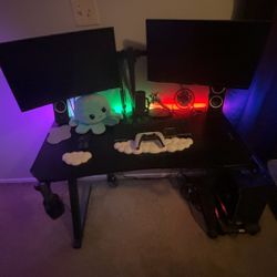 43 inch RGB light gaming desk