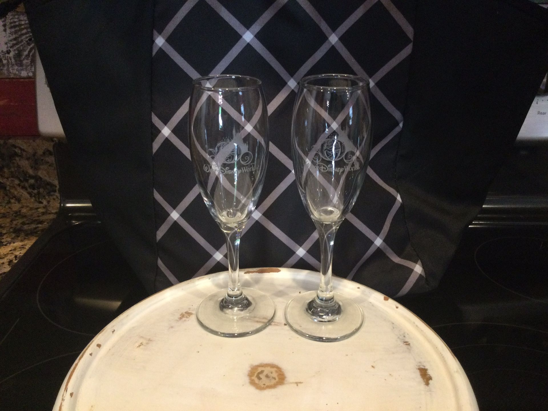 Walt Disney World 25th Anniversary Champagne Glass - Set of 2 - NEW