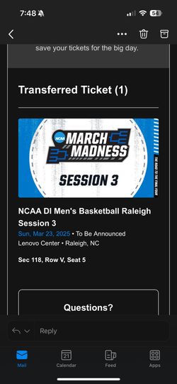 NCAA Session 3 in Raleigh