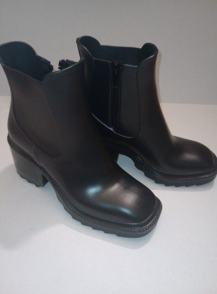 INC Womens Eadin Padded Insole Block Heel Rain Boots