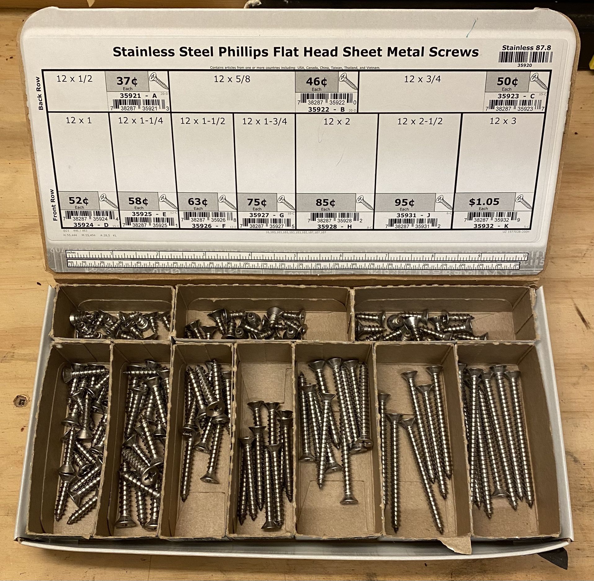 Stainless Steel Philips Head Sheet Metal Screws