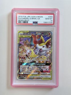 PSA 10 Charizard & Braixen Gx Remix Bout
