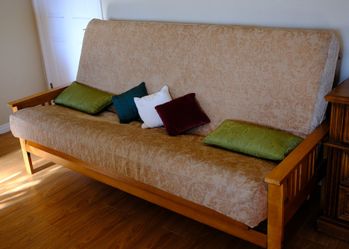 Full-Size Wood Futon Sofa Bed