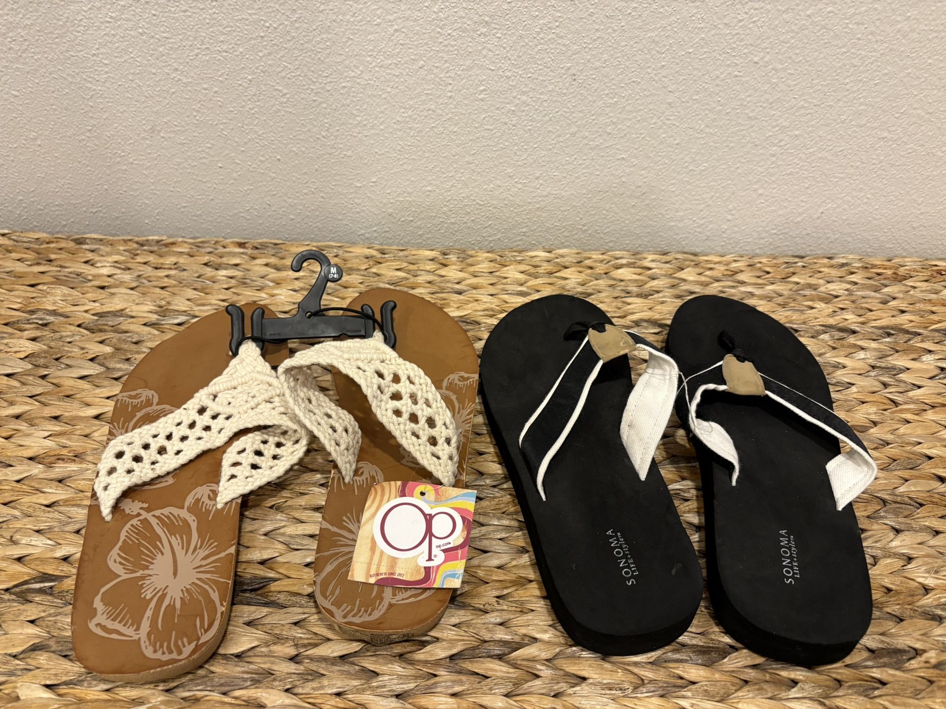 Set of 2 Sandals- OP & Sonoma - Women’s Size 7-8 shoes - Brand New - Simi