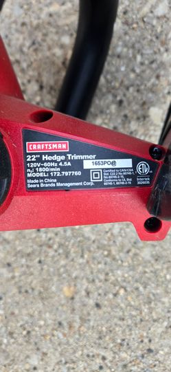Craftsman Electric trimmer Electric Cord  22 inch