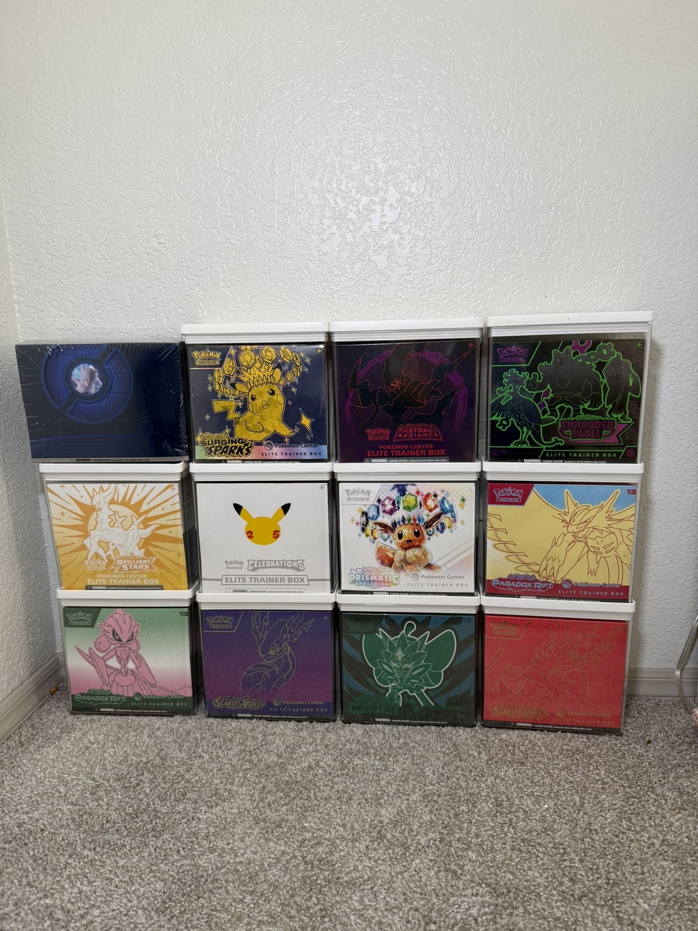 POKEMON CENTER EXCLUSIVE ETBS LOT (ONLY THE CELEBRATION ETB IS NOT PC EXCLUSIVE)