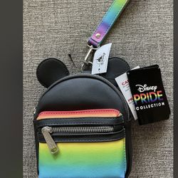 Disney Parks Pride Mickey Collection Wristlet New With Tags