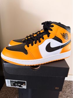 Nike Air Jordan 1 Mid “Taxi” Men’s Black Yellow White