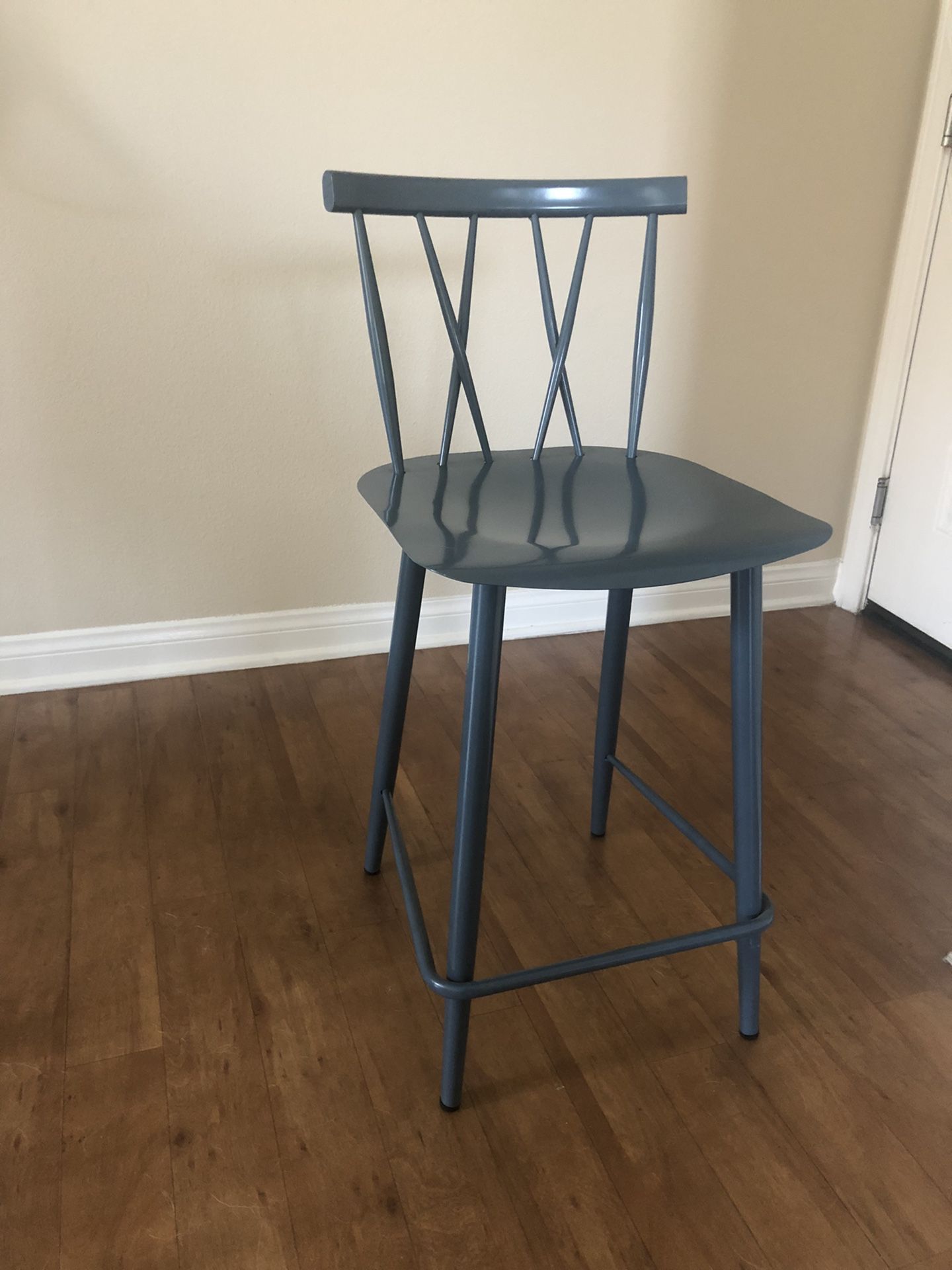 4 Blue Counter Height Barstools