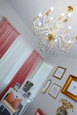 Crystal and gold chandelier