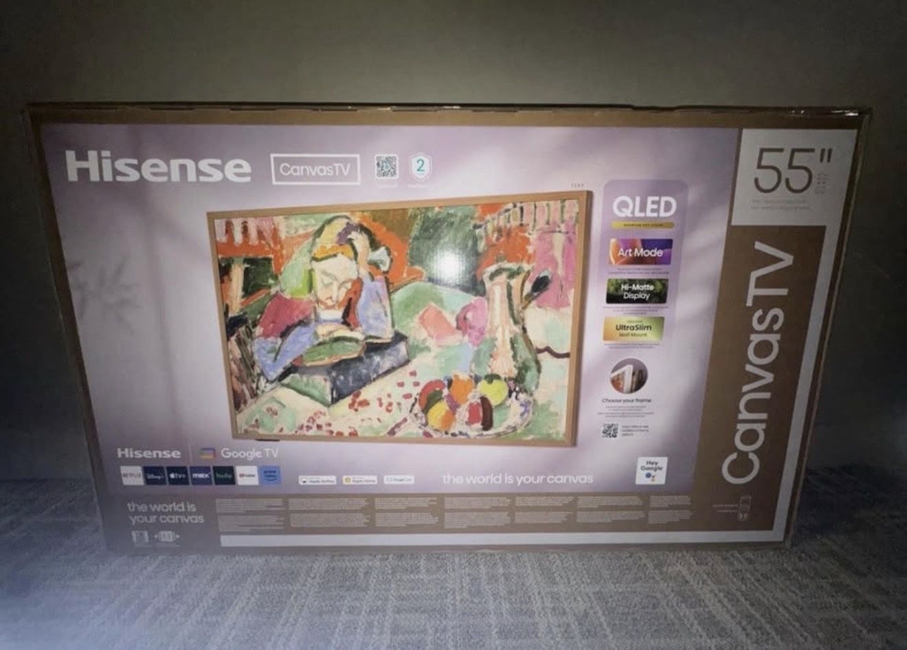 Hisense canvas tv 55” 4K