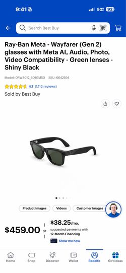 Ray-Ban wayfarer Gen 2