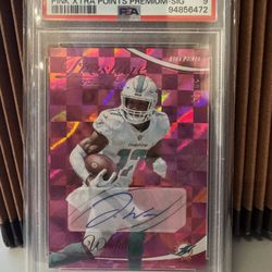 2023 Prestige Jaylen Waddle Pink Xtra Points Premium-Sig