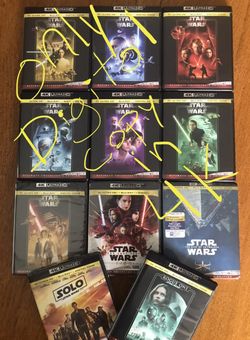 Star Wars Skywalker Saga, Rogué One and Solo 4K all for $65 only digital in 4k, or for separate $8 dollar per piece, Disney Marvel DC Harry Potter St